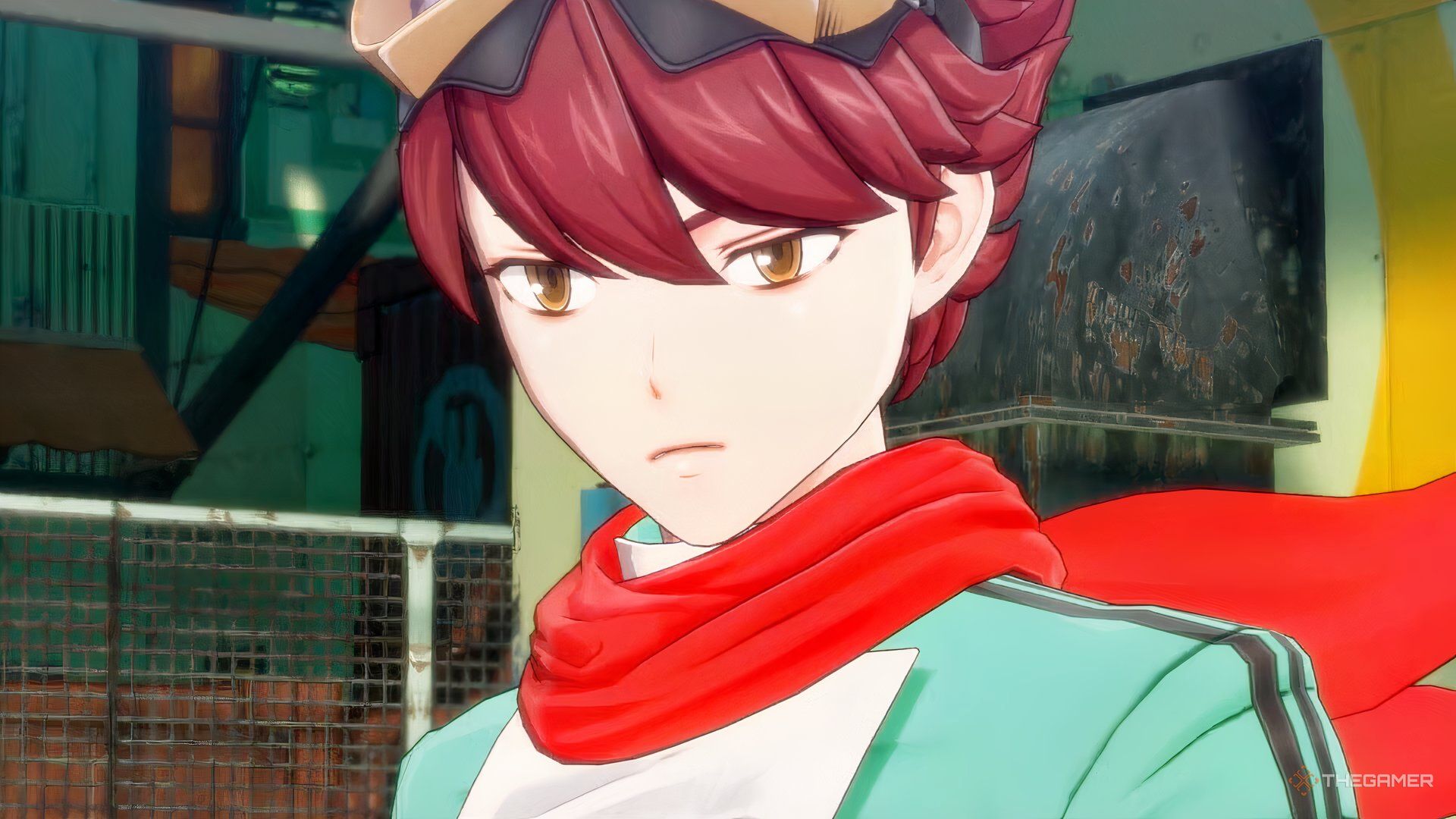 The protagoninst of Digimon Story Time Stranger looking glum.