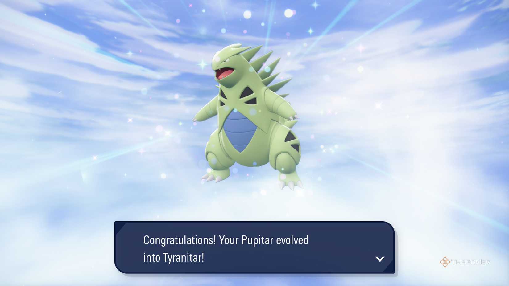 Tyranitar after evolution in Pokemon Legends ZA.