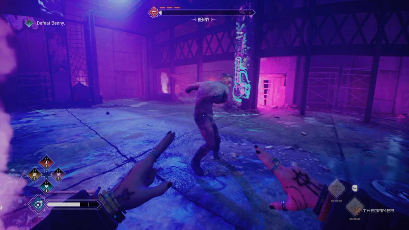 Vampire The Masquerade Bloodlines 2 fighting Benny.