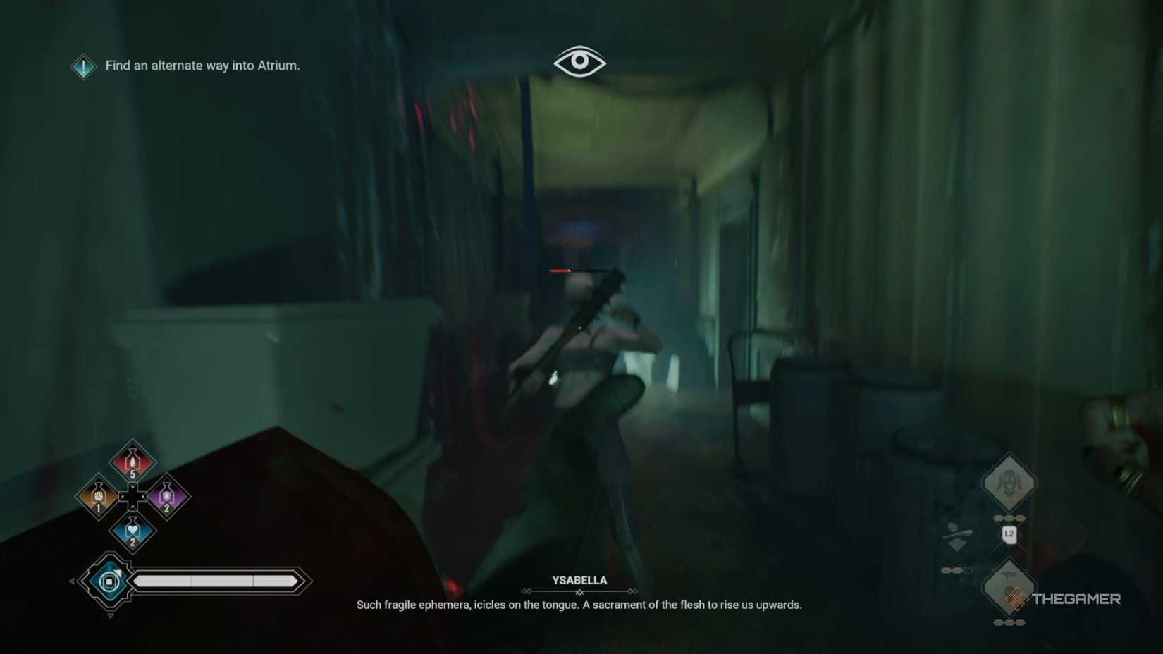 Vampire The Masquerade Bloodlines 2 staggering an enemy.