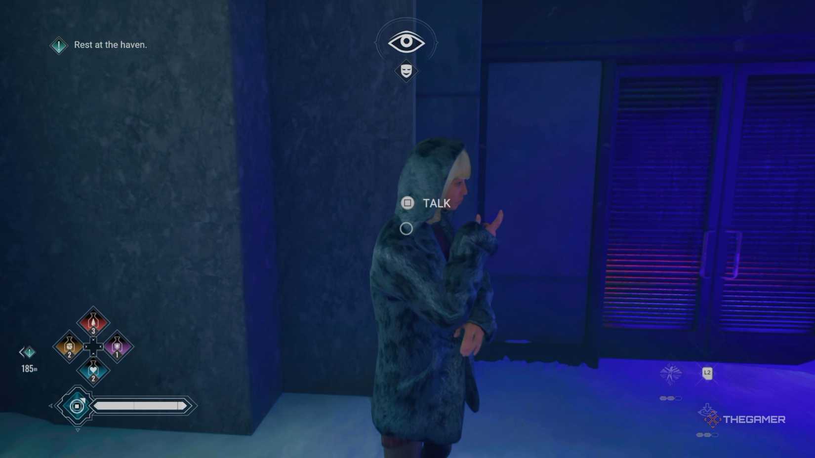 Vampire The Masquerade Bloodlines 2 talking to a human.