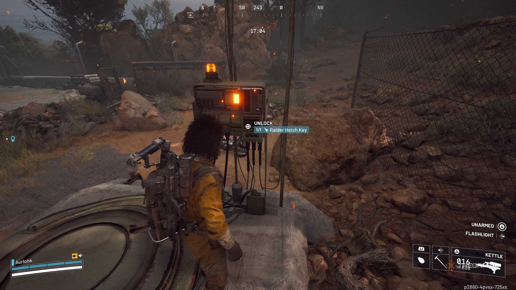 Player Raider unlocks a Raider Hatch with a special Raider Hatch Key in Arc Raiders.