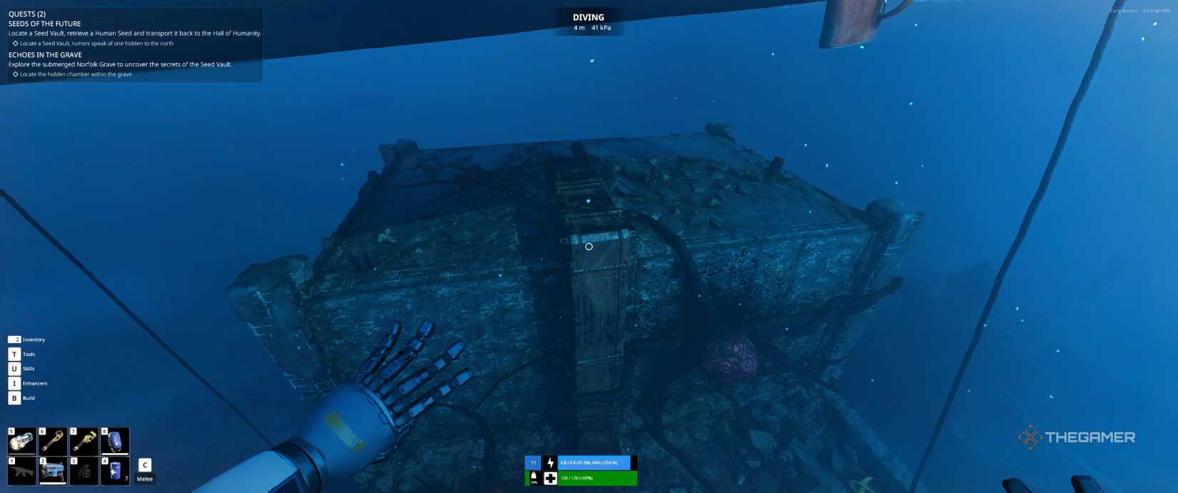 Norfolk Grave shot from the outside in The Last Caretaker.