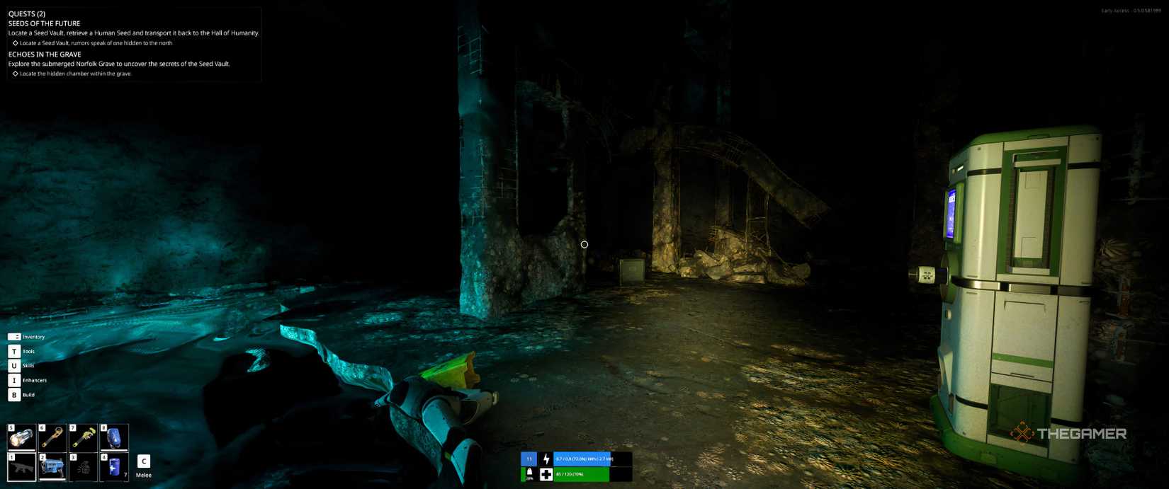 Parkour room in Norfolk Graves in The Last Caretaker.