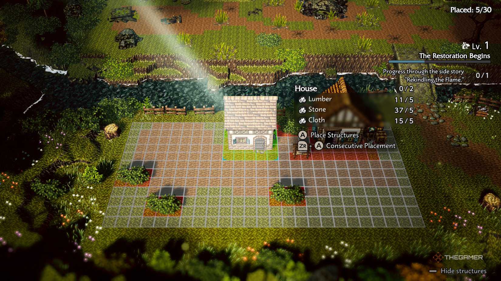 Octopath Traveler setting first residence to 0.