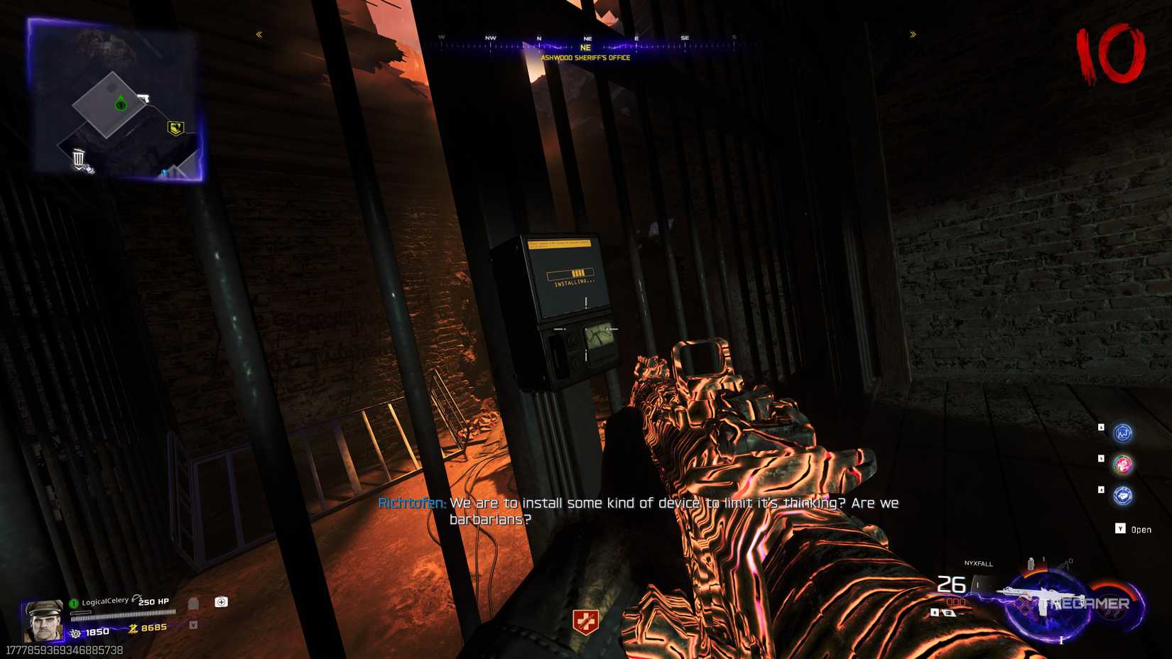 Black Ops 7 players look at a scanner on a cell port.