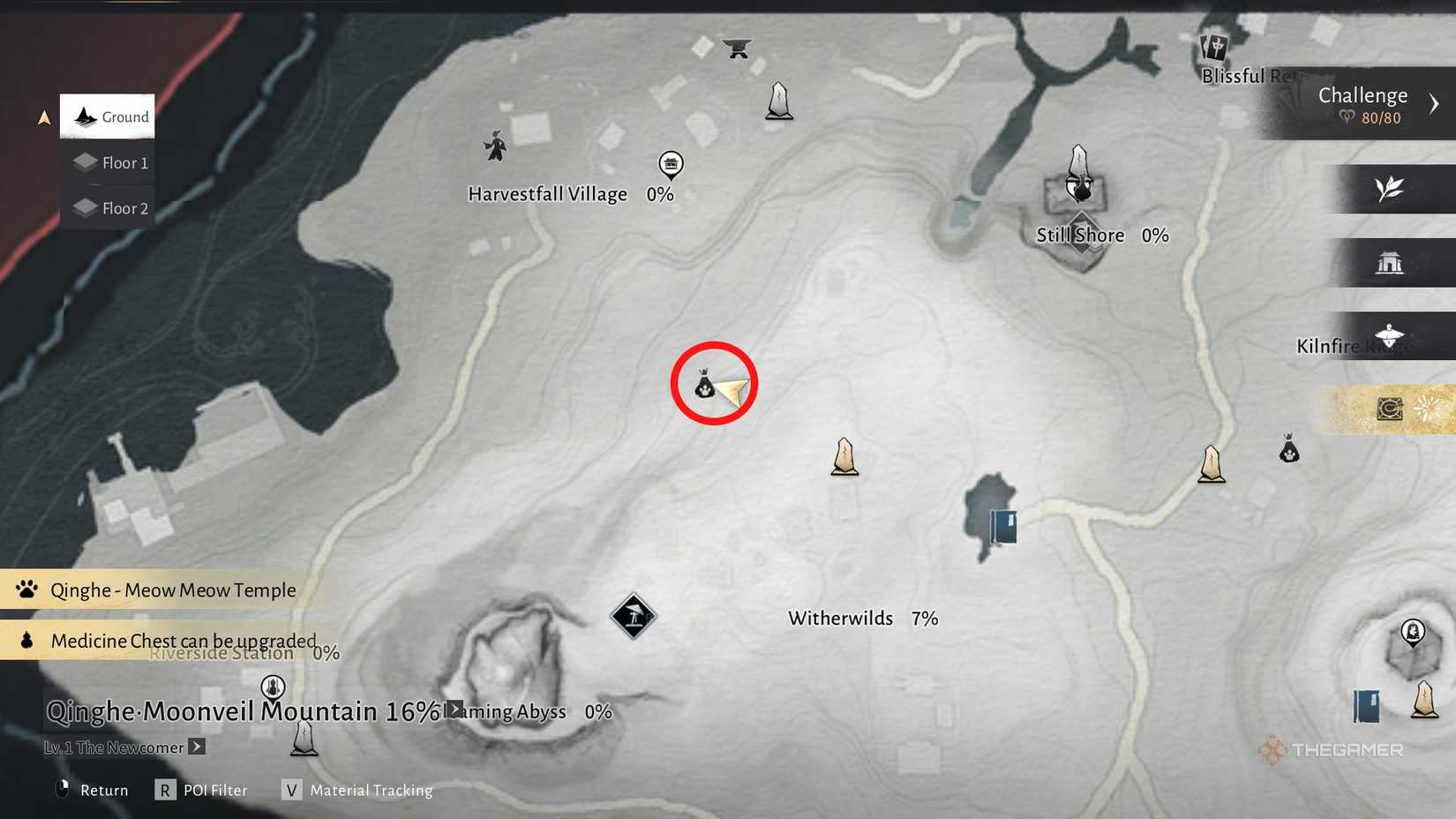 A cat hunting task near withered wilds in Where Winds Meet.