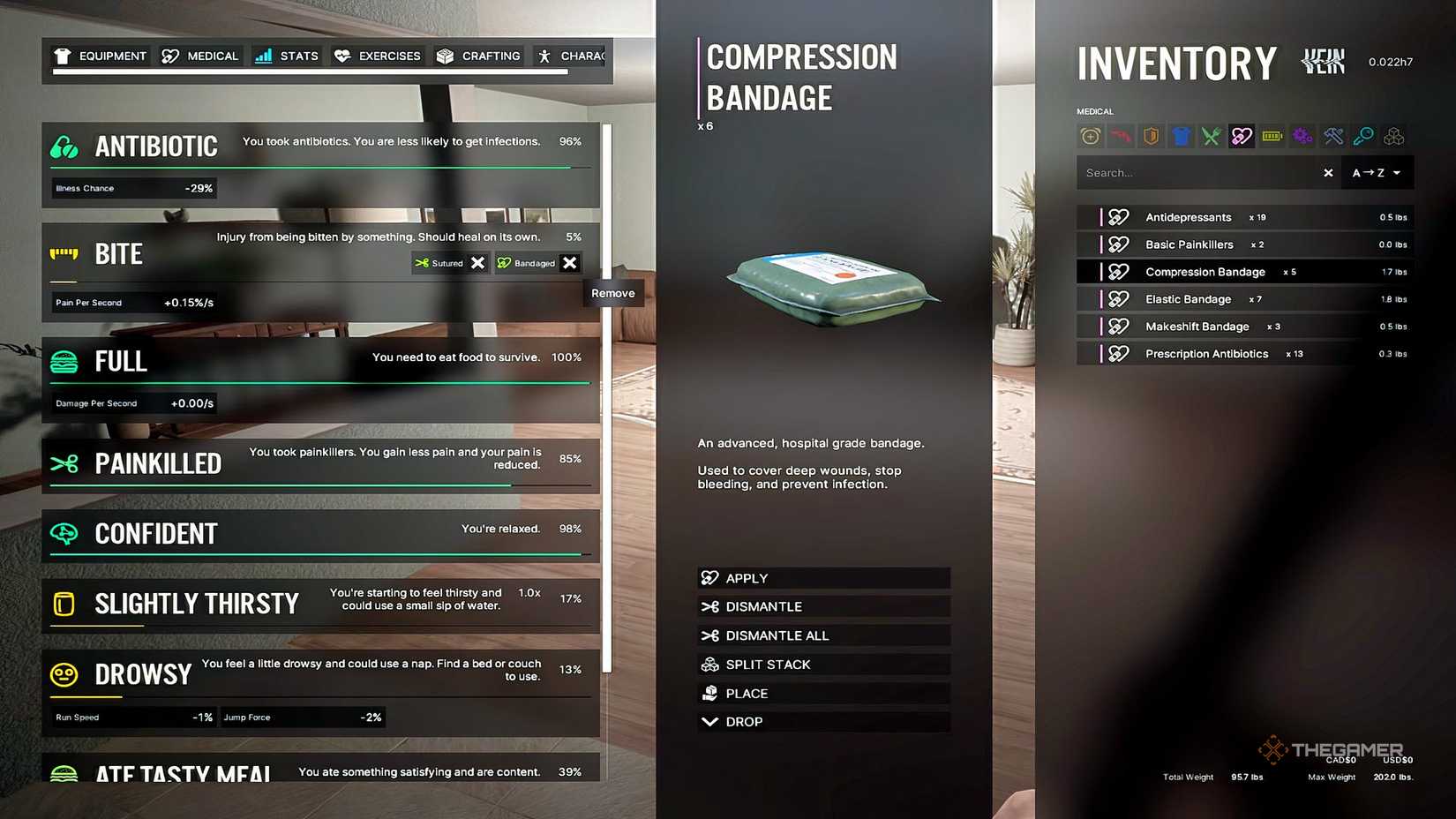 Compression bandage in the game Vein.