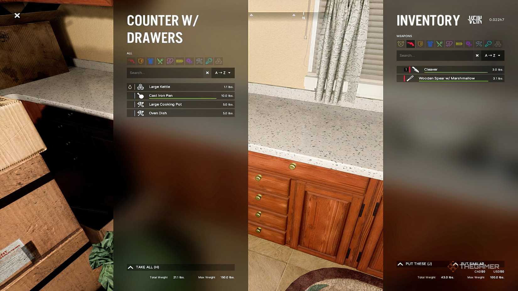 A kitchen counter with all four cooking tools in it in Vein.