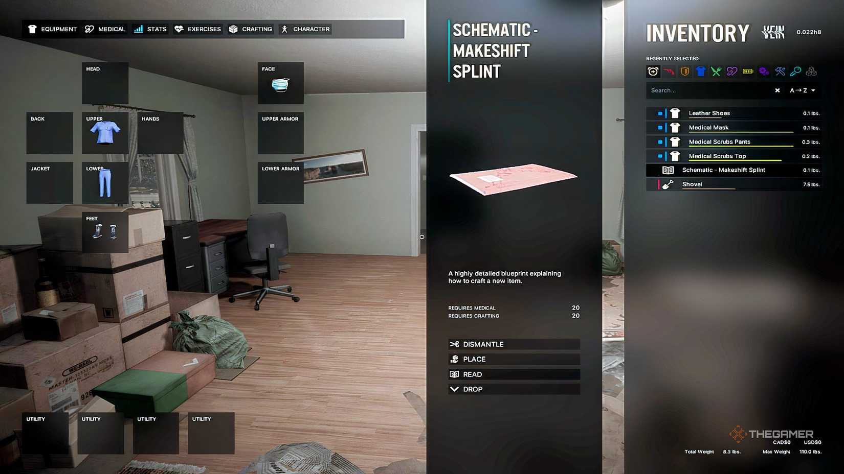 Provisional diagram of the splint in Vein.