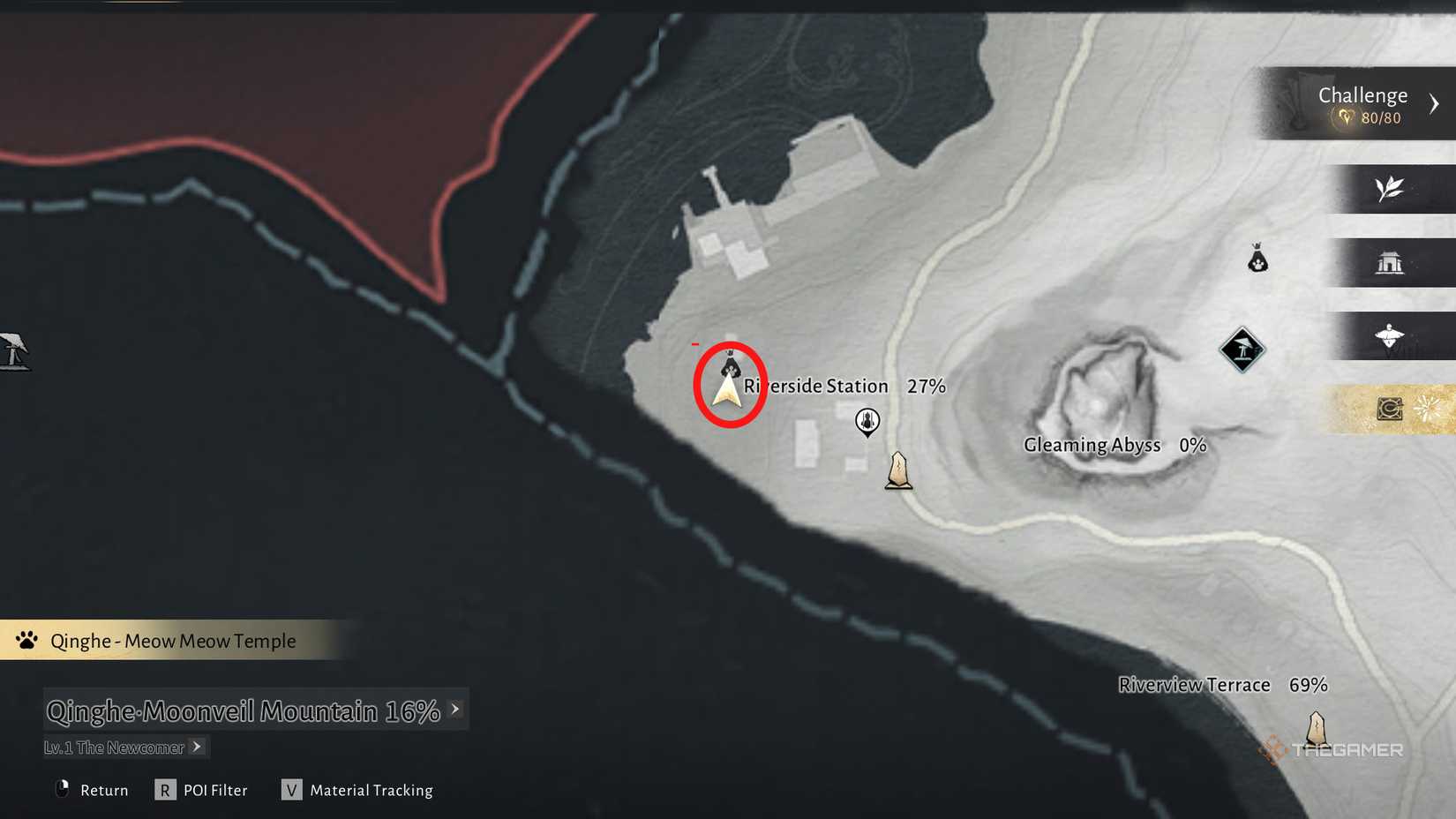 A meow meow place near the river station in Where Winds Meet.