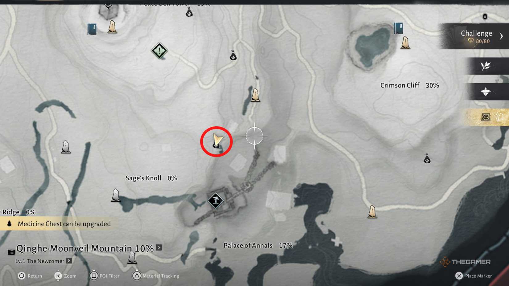 A meow meow place near the knoll is said in Where Winds Meet.