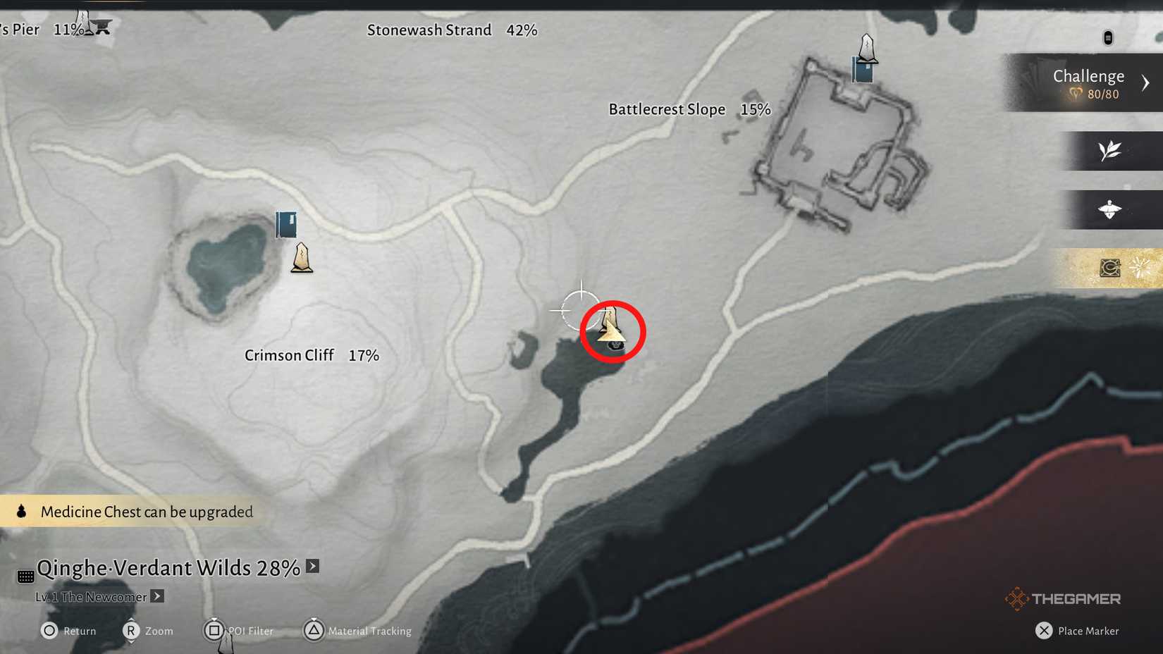 A meow meow place near the starfall spring in Where Winds Meet.