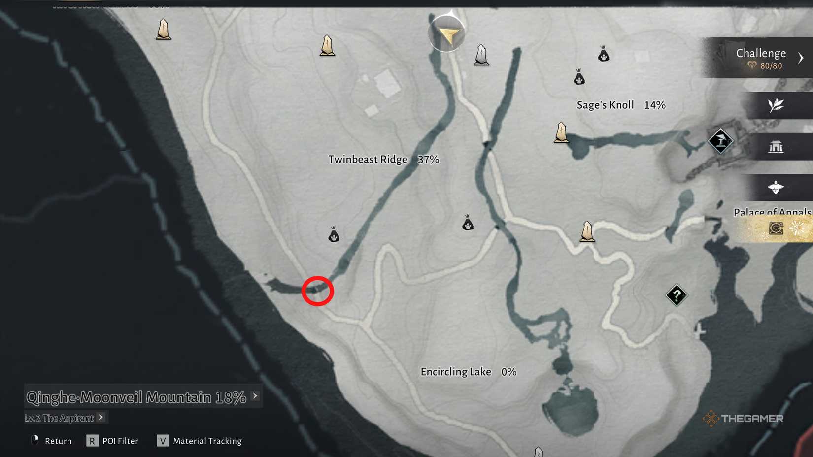 A meow meow location near twin beast ridge in Where Winds Meet.