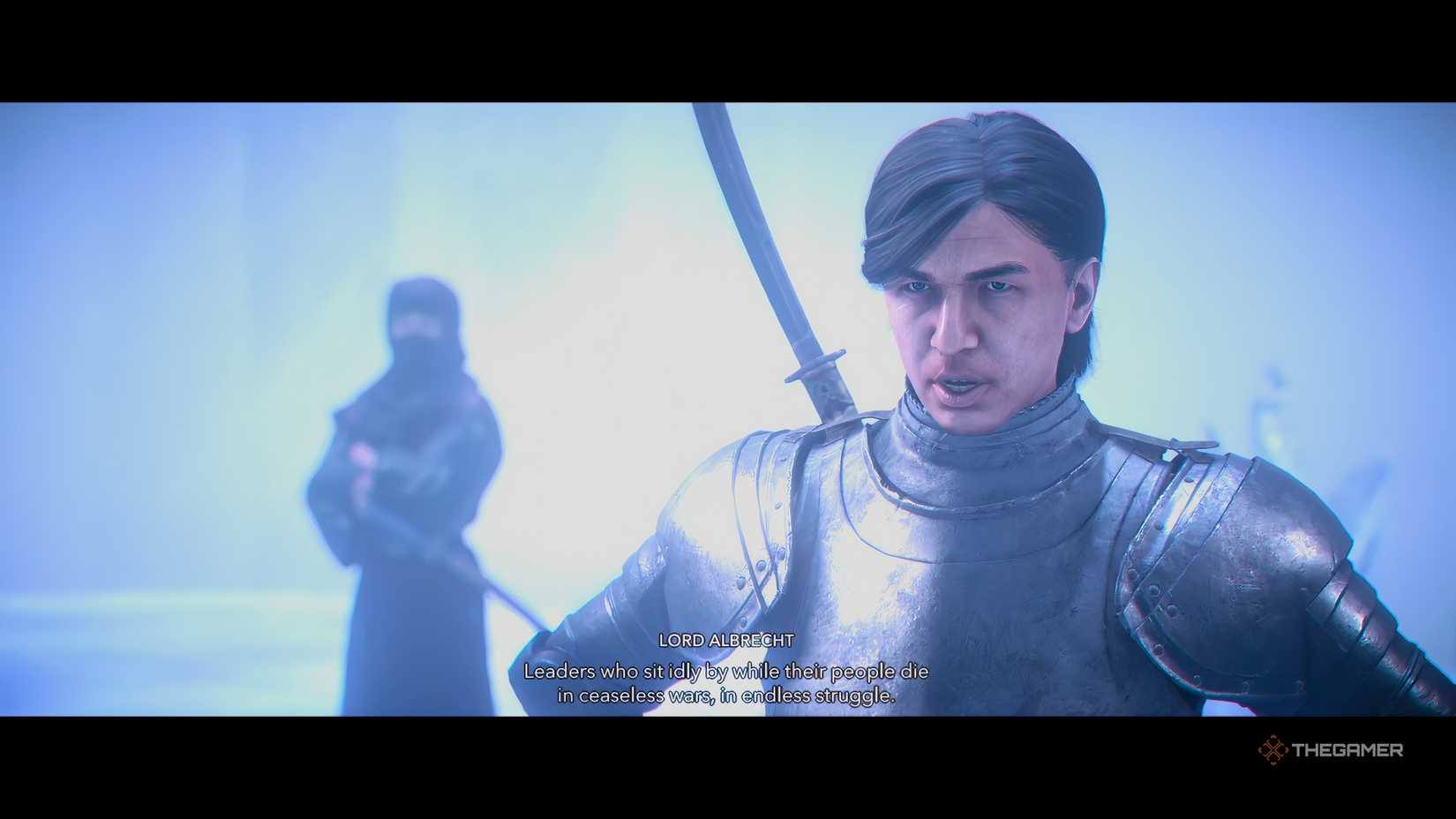 Albrecht in the Attack on Titan crossover story quest in Assassin’s Creed Shadows.