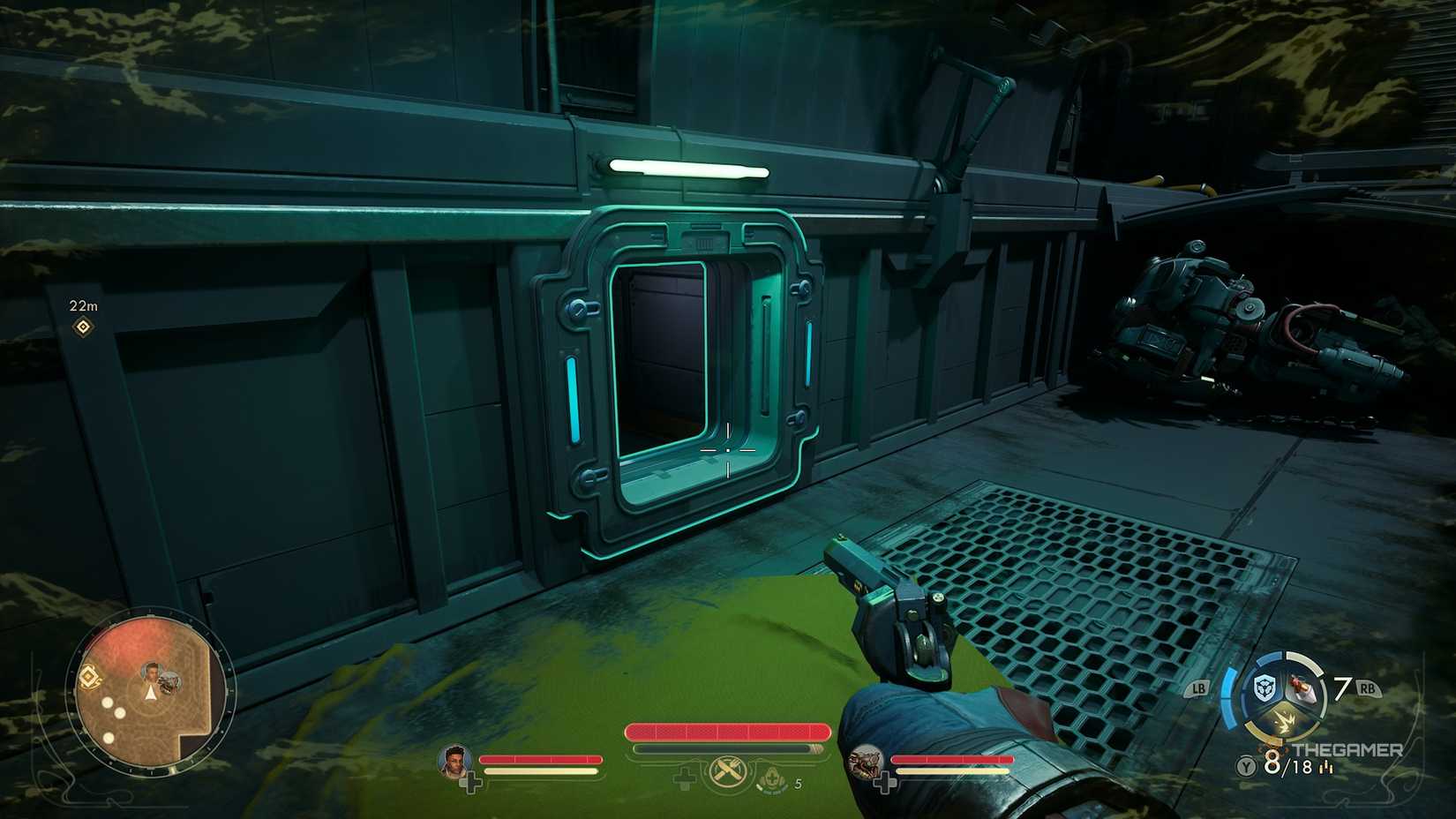 An open vent at The Automech Repair Center in The Outer Worlds 2.