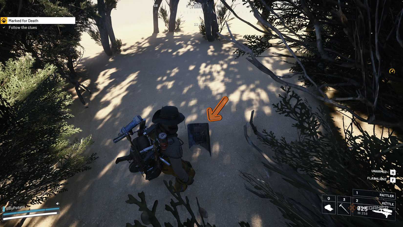 Arc Raiders clue near Tian Wen's cache for Marked For Death quest.