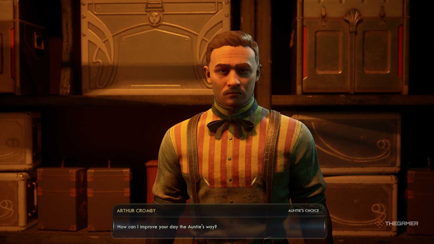 Arthur Cromby runs his shop in The Outer Worlds 2.
