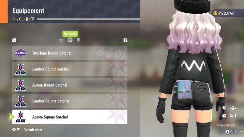 Aurora Square Satchel at Equipement in Pokemon Legends: Z-A.