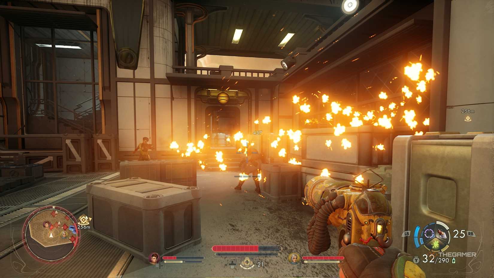 Aza uses his special on an enemy in The Outer Worlds 2.