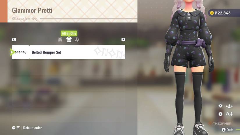 Belted Romper Set  at Glammor Pretti in Pokemon Legends: Z-A.