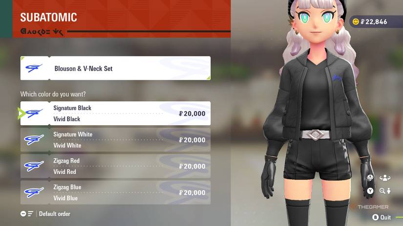 Blouson at SUBATOMIC in Pokemon Legends: Z-A.