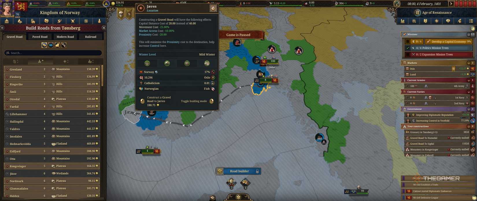 How To Build Roads And Increase Control In EU5