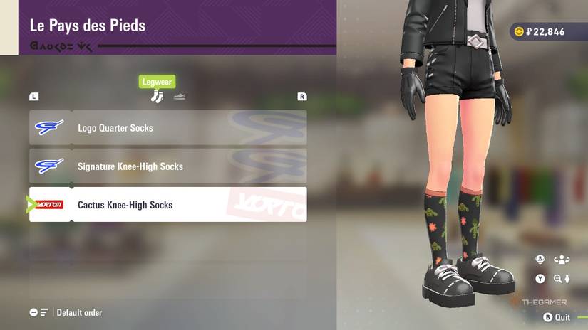 Cactus Knee-High socks at Le Pays des Pieds in Pokemon Legends: Z-A.