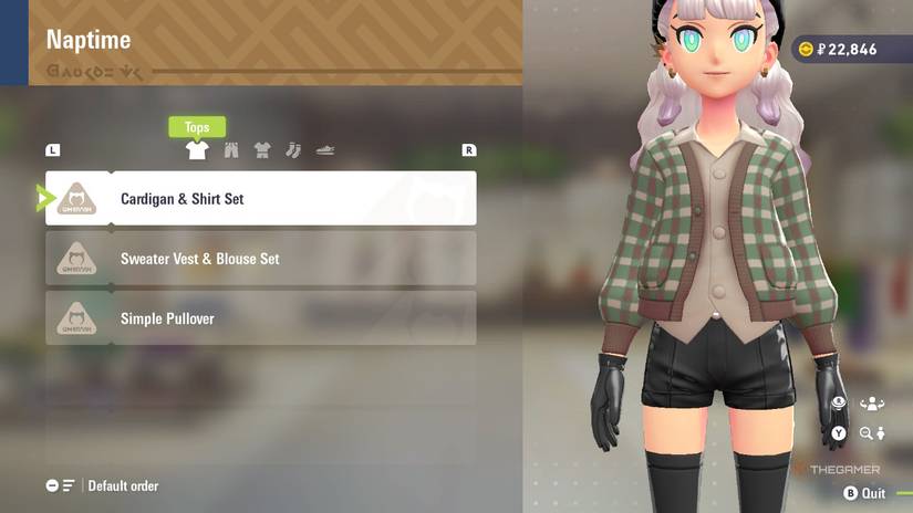 Cardigan at Naptime in Pokemon Legends: Z-A.