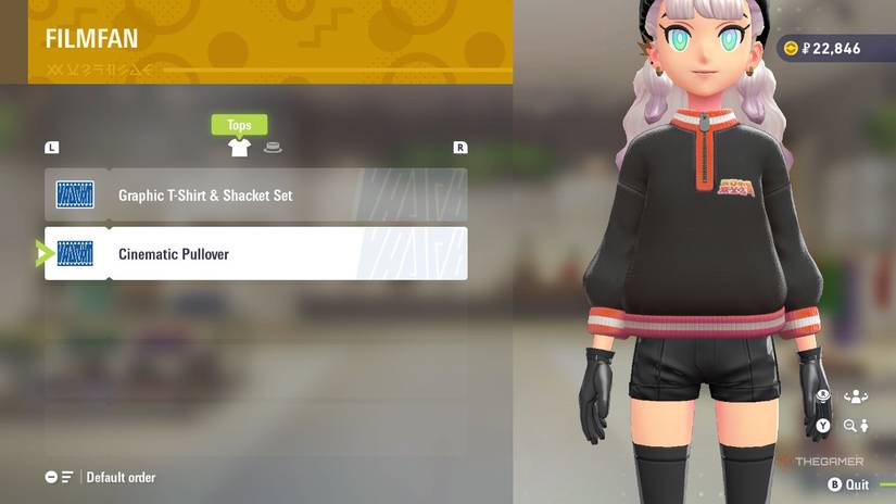 Cinematic Pullover at FILMFAN in Pokemon Legends: Z-A.