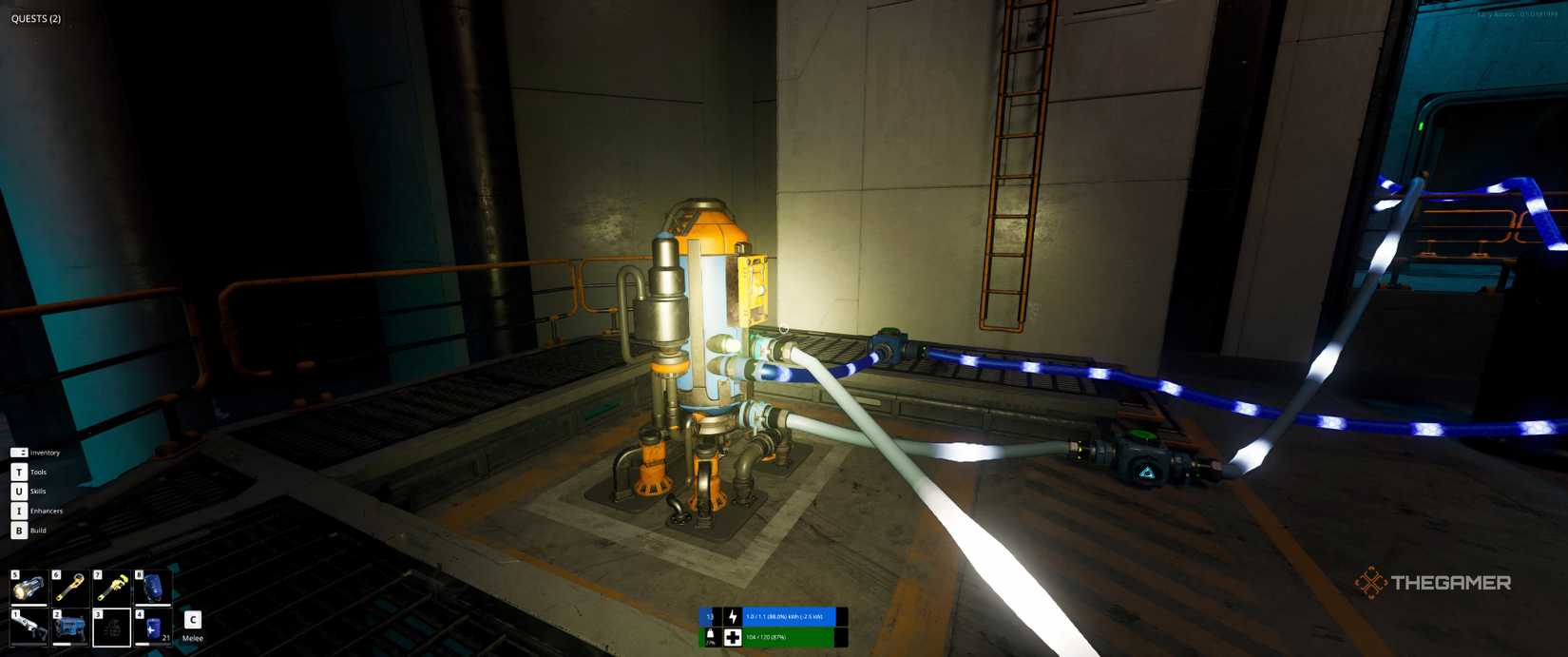 Close up of water purifier in The Last Caretaker.