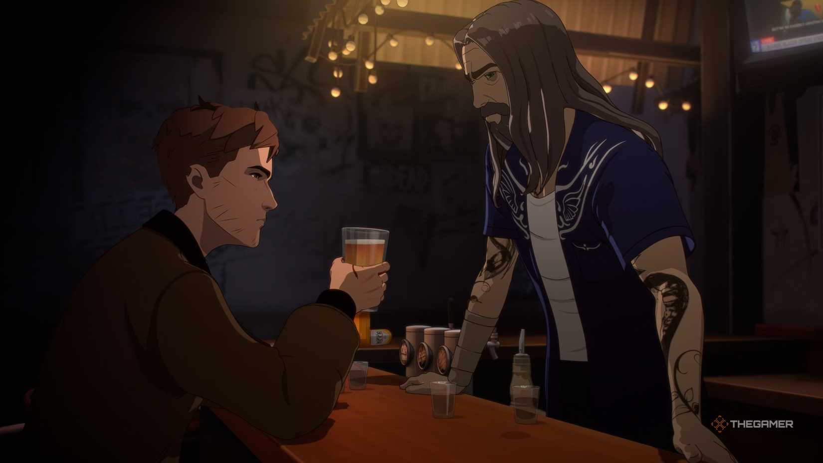 Send Robert staring at the bartender on the sardines.