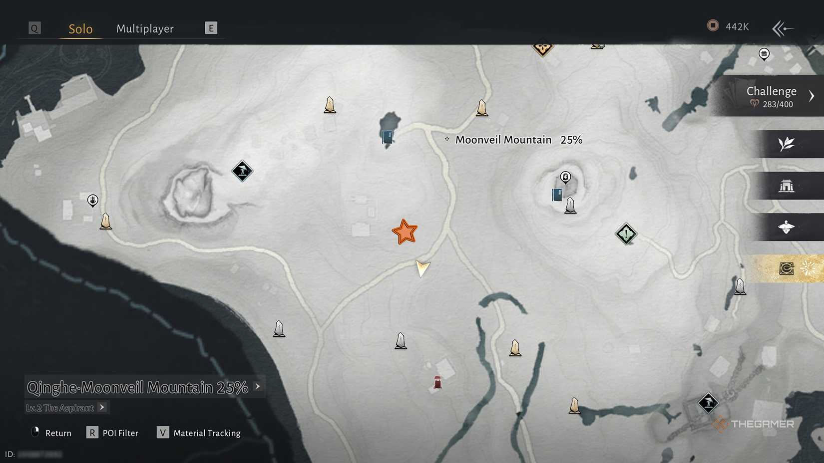 مکان خدای شیطان زمین بر روی نقشه در Where Winds Meet.