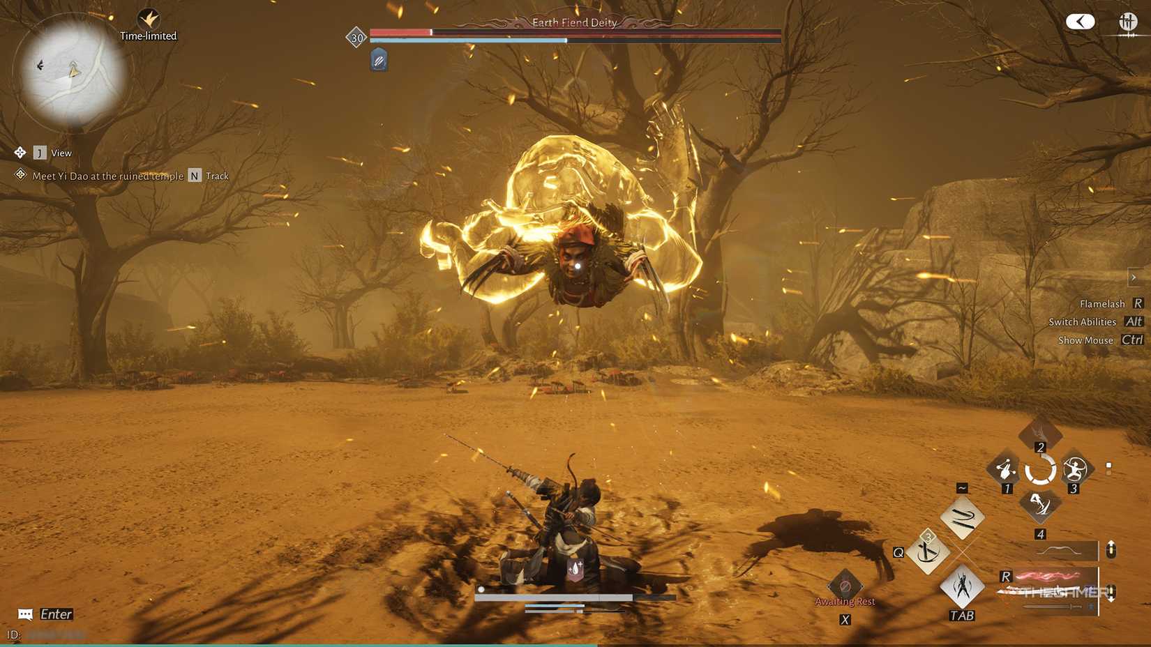 حمله روح وزغ The Earth Fiend Deity در Where Winds Meet.