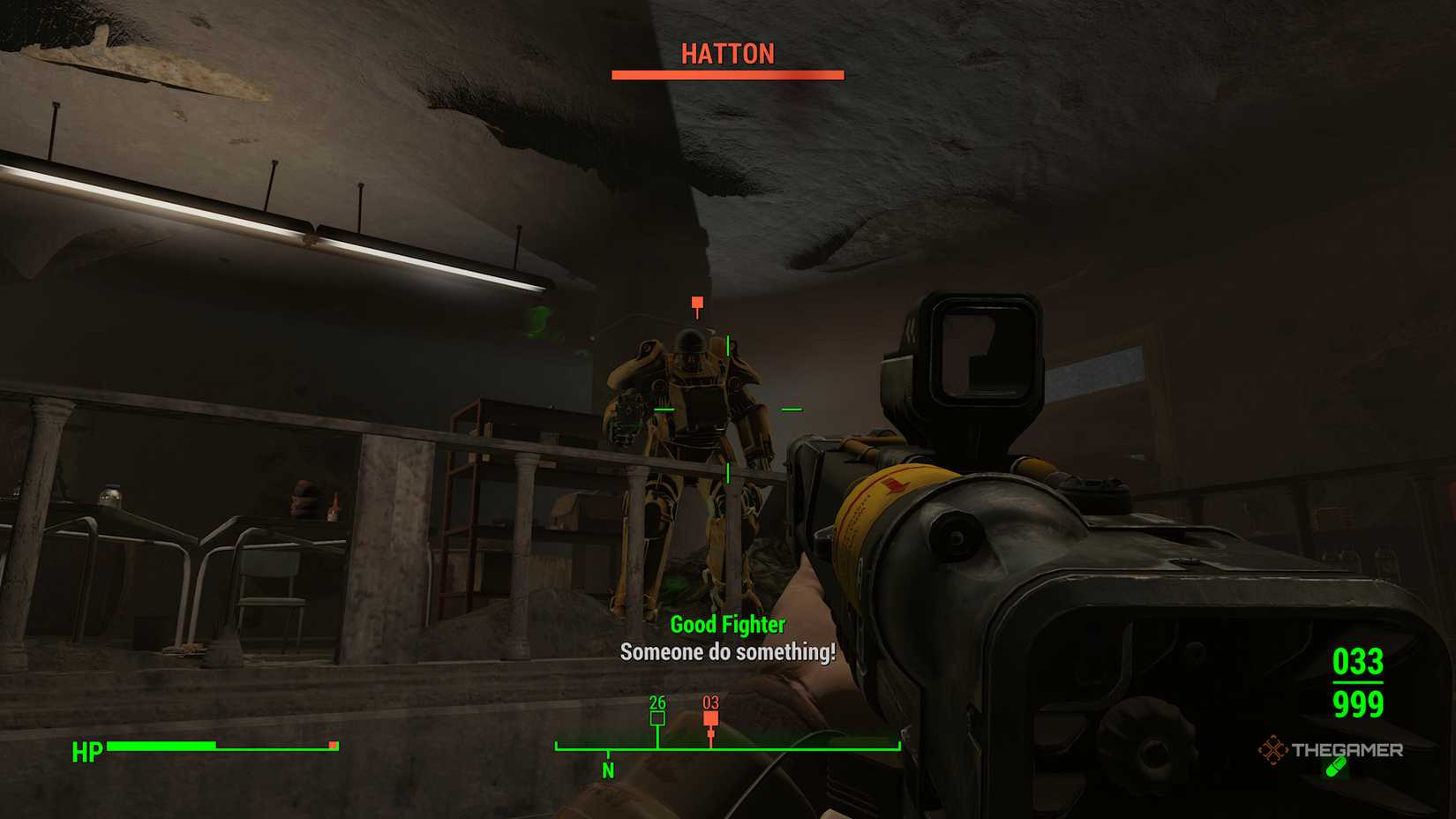 Hatton fight in Fallout 4.
