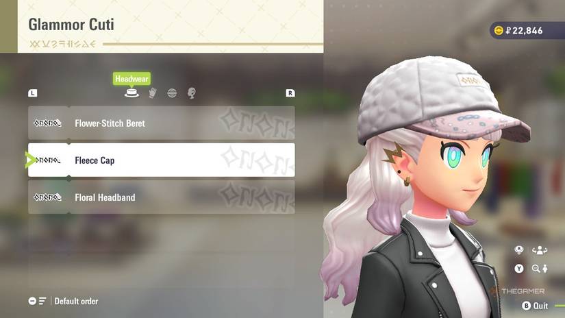 Fleece Cap at GLAMMOR Cuti in Pokemon Legends Z-A.