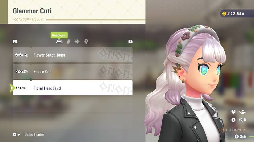 Floral Headband at GLAMMOR Cuti in Pokemon Legends Z-A.