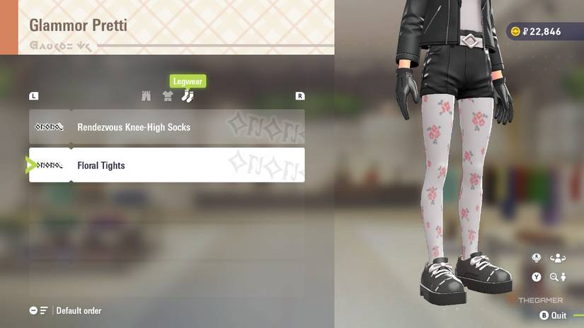 Floral Tights at Glammor Pretti in Pokemon Legends: Z-A.