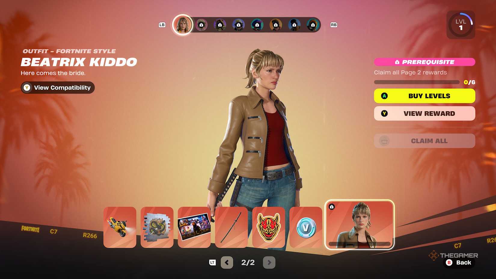 Fortnite Chapter 7 Season 1 Battle Pass rewards page two.