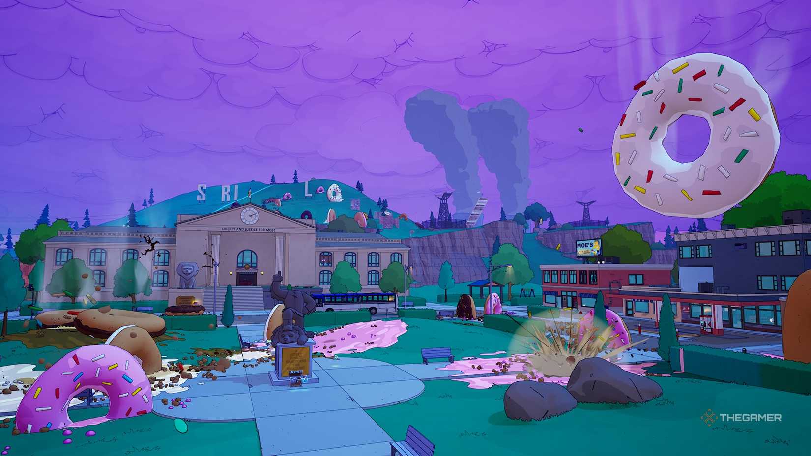 Springfield Sign Fortnitte How To Find A Donut Storm In Fortnite Chapter 6, The Simpsons