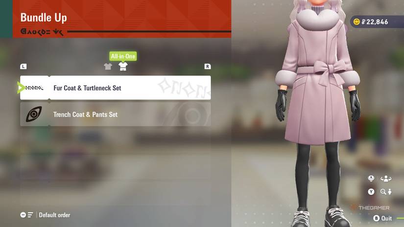 Fur Coat at Bundle Up in Pokemon Legends: Z-A.