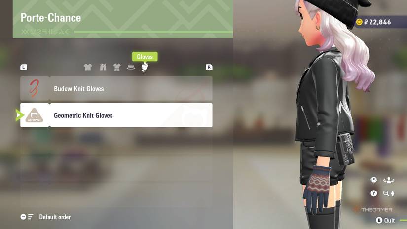 Geometric Knit Gloves at Porte-chance in Pokemon Legends Z-A.
