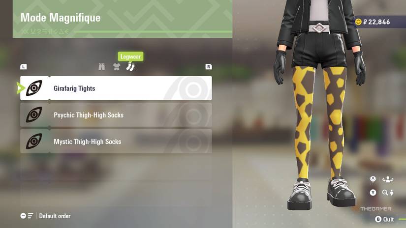 Girafarig Tights  at Mode Magnifique in Pokemon Legends: Z-A.