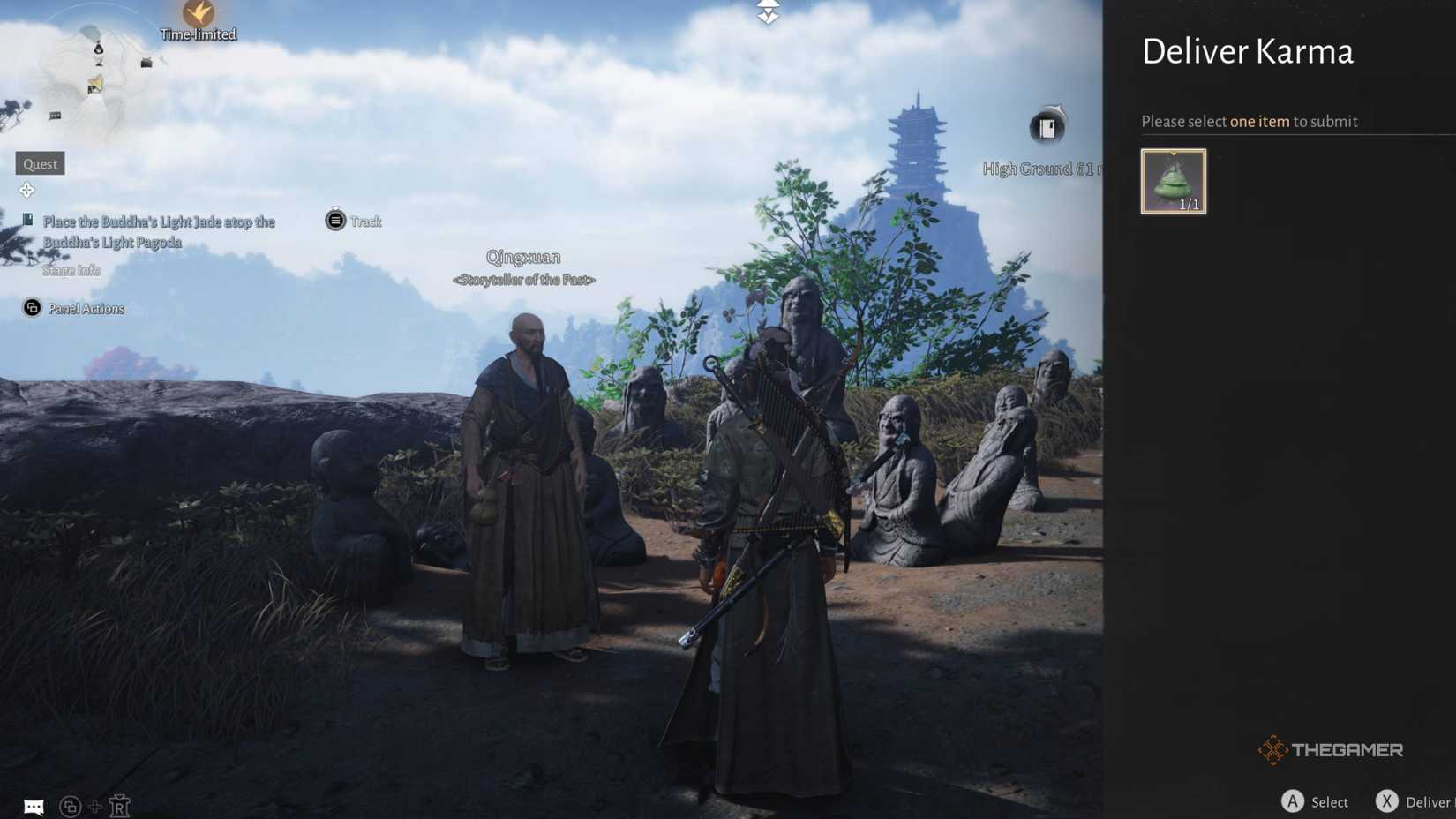 Handing over the item of memories to Qinghe Qingxuan at the place where the winds meet.