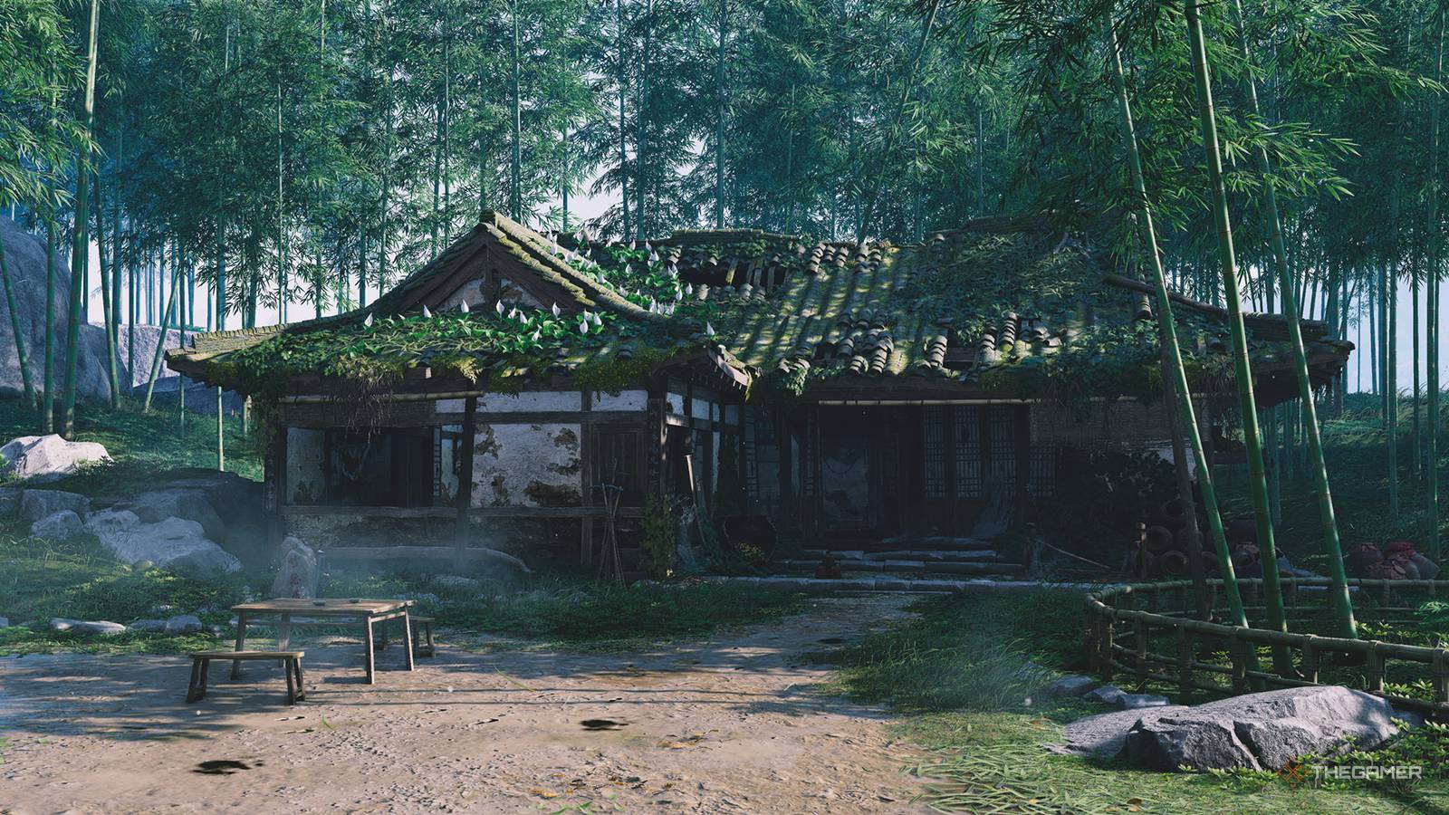 Bamboo Grove Hut Where Winds Meet