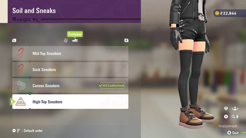 High Top Sneakers at Soil and Sneaks in Pokemon Legends: Z-A.