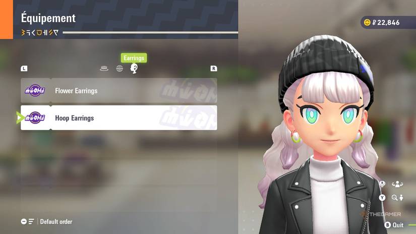 Hoop Earrings at Equipement in Pokemon Legends: Z-A.