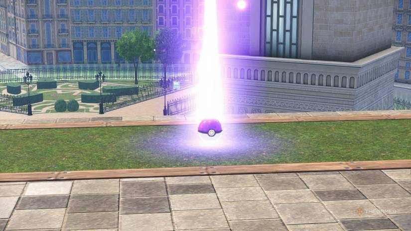 A purple glowing poke ball, which indicates a colorful screw in Pokemon Legends: Z-A.