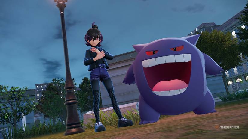Trainer posing with Gengar in Pokemon Legends: ZA.