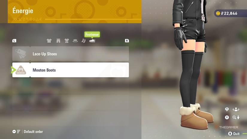 Mouton Boots at Energie in Pokemon Legends Z-A.